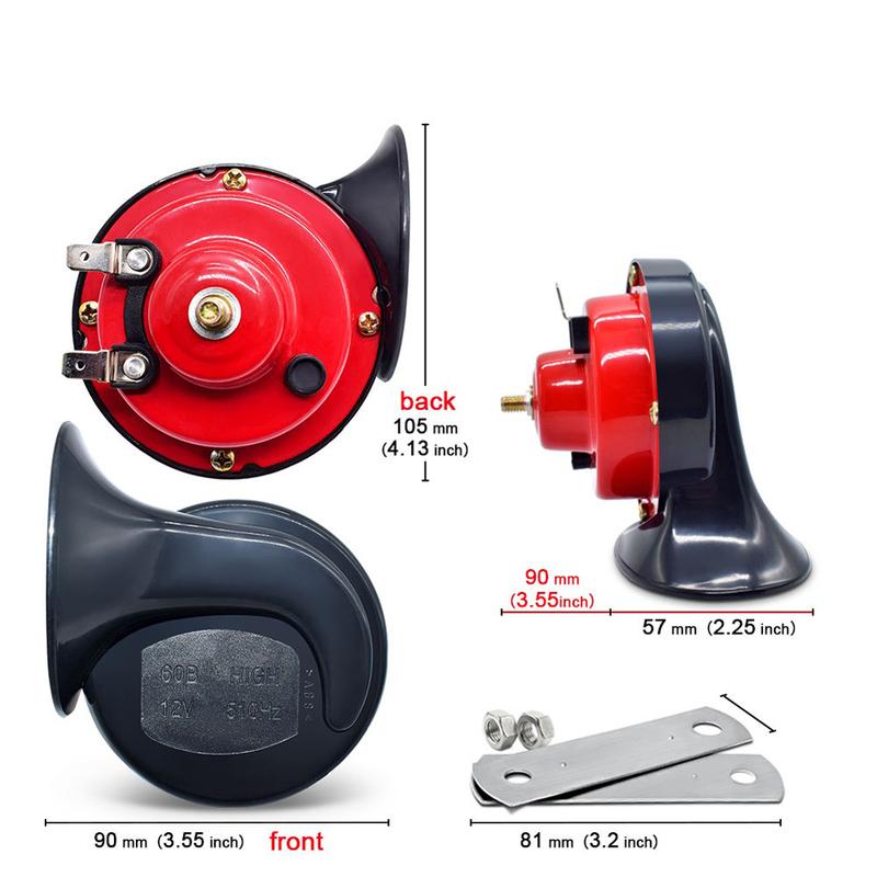 12V Super Loud Train Horns 300DB Waterproof Car Snail Electric Horn Universal Car Motorcycle Truck Boat Sound Signal Loudspeaker