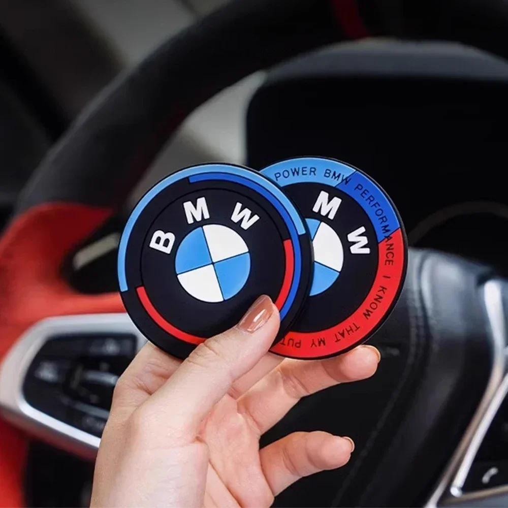 For BMW 5G312026 Hot 2PCS Car Cup Mat FOR BMW X1 X2 X3 X4 X5 X6 1 2 3 4 5 6 7 Sereis F30 F34 E90 G20 F20 F21 F22 F07 F10 F11 E60 G30 F48 F15 G06 E83
