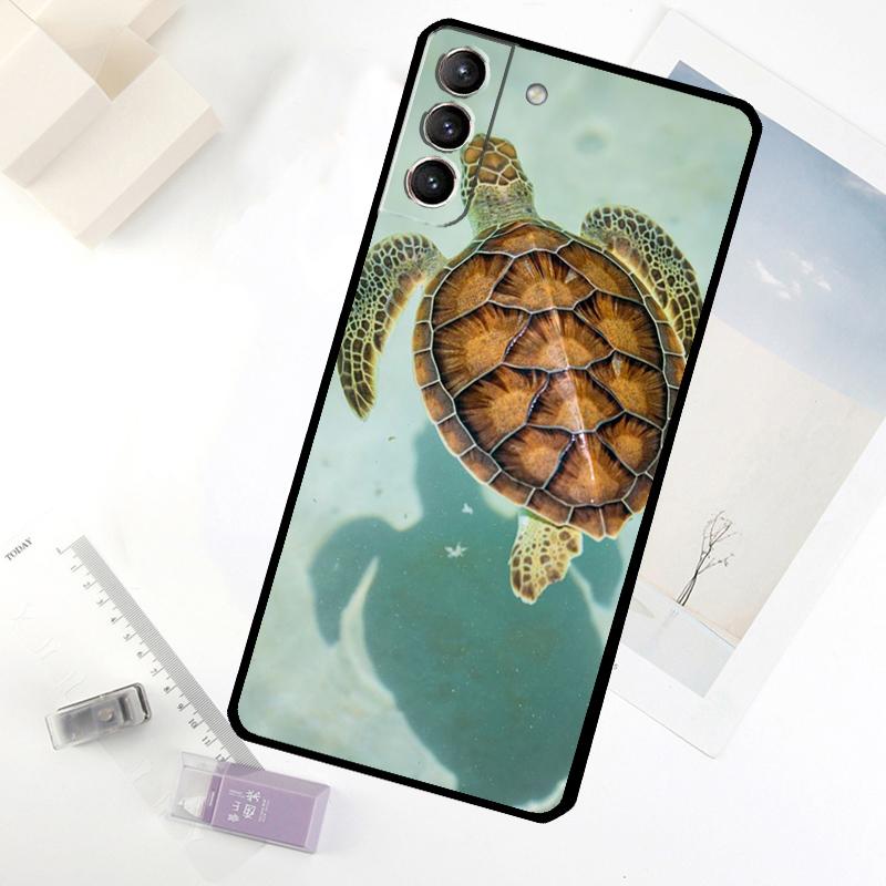 Греющиеся зеленые черепахи Чехол для телефона Для Samsung Galaxy S25 S26 Ultra S20 S21 S22 S23 S24 Ultra S10 Plus S25 FE Чехол