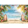 Bonvvie Photography Background Summer Beach Hawaii Luau Aloha Flamingo Holiday Party Decor Birthday Backdrop for Photo Studio