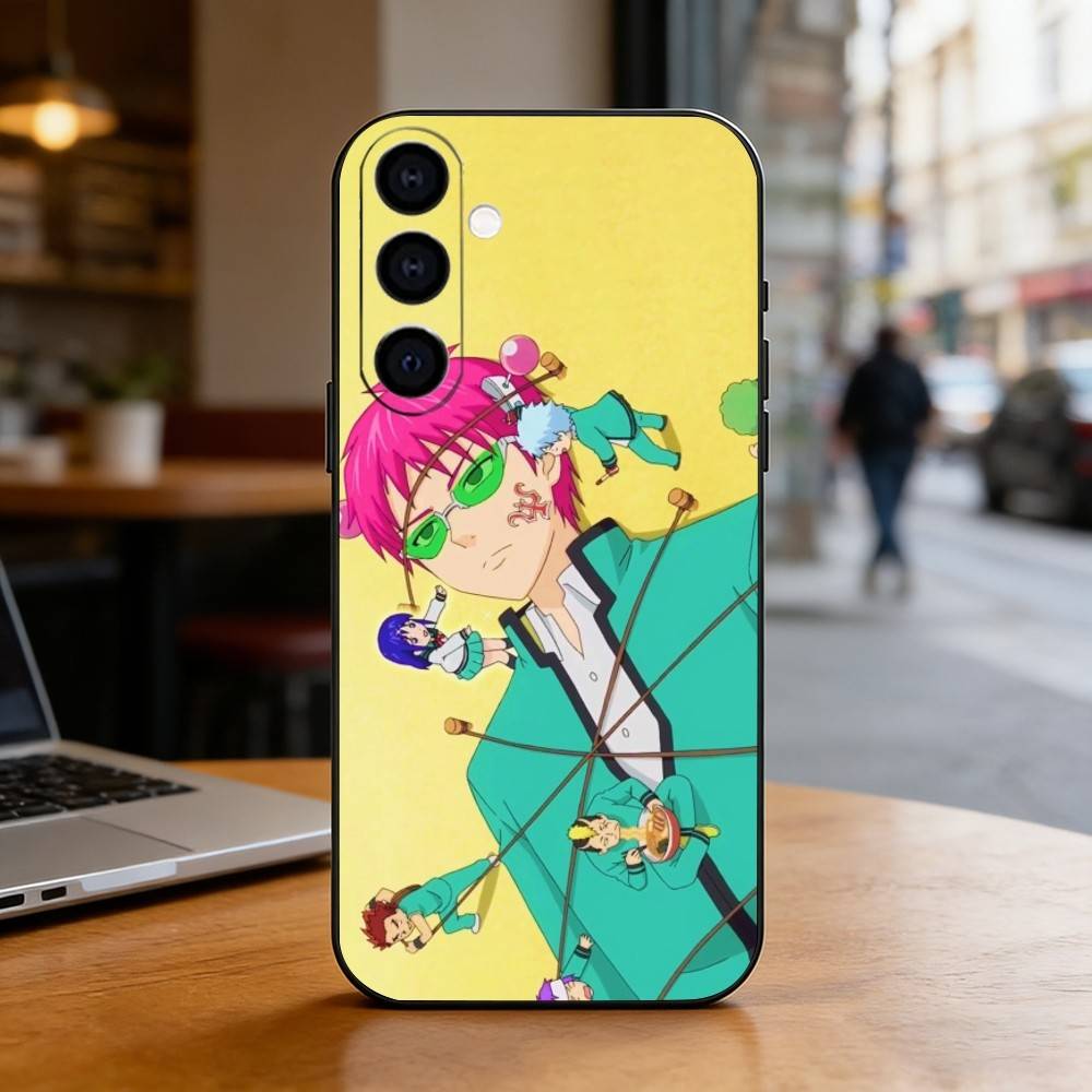 Kusuo Saiki Phone Case For Samsung Galaxy A73,A72,A71,A70,A53,A52,A51,Soft Silicone Black Cover