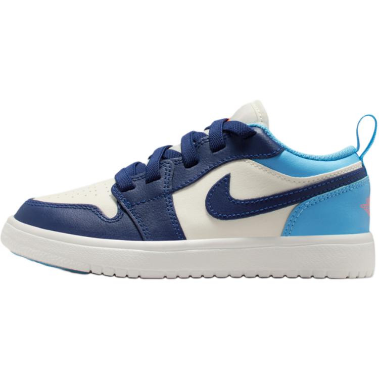 Jordan Air Jordan 1 Low top Basketball Shoes White Blue Children Aged 3 7 Years Old DR9748-149