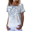 HNXC Женские модные повседневные летние однотонные блузки и рубашки с короткими рукавами с принтом
