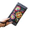 Women Ethnic Handmade Embroidered Wristlet Clutch Bag Zipper Purse Long Wallet