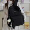 Schoolbag Solid color girl backpack schoolbag 1011 New large-capacity middle and high school student campus backpack High value and simple