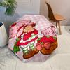 Princess Strawberry Umbrella with Automatic Open/Close & Self-8-Rib Heavy-Duty Umbrella, Compact Travel Umbrella Suitable for Outdoor