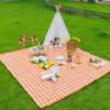 Plaid Disposable Tablecloth Waterproof Checkered Table Cover Outdoor Tablecloth for Picnic Camping Barbecue Parties