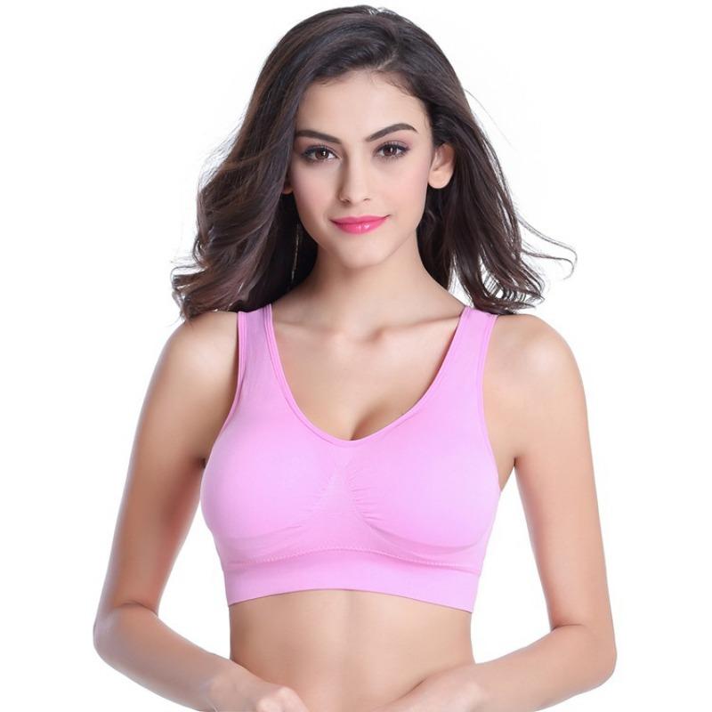 Plus Size Seamless Wireless One Piece Thin Shaping Sports Yoga Bra For Women