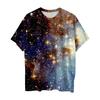 Summer New Galaxy Space Graphic 3D Print T-Shirts Men Women Short Sleeve Round Neck T Shirt Harajuku Y2K Tops Tees Man Clothing