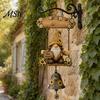 Customizable Welcome Door Sign Garden Gnome Bell, Outdoor Hanging Doorbell, Unique House Number Wind Chimes for Patio Home Porch Yard Decorations Bell