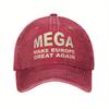 КЕПКА БЕЙСБОЛКА MEGA MAKE EUROPE GREAT AGAIN Регулируемая - Черная, Винтажный Стиль, Повседневный Головной Убор