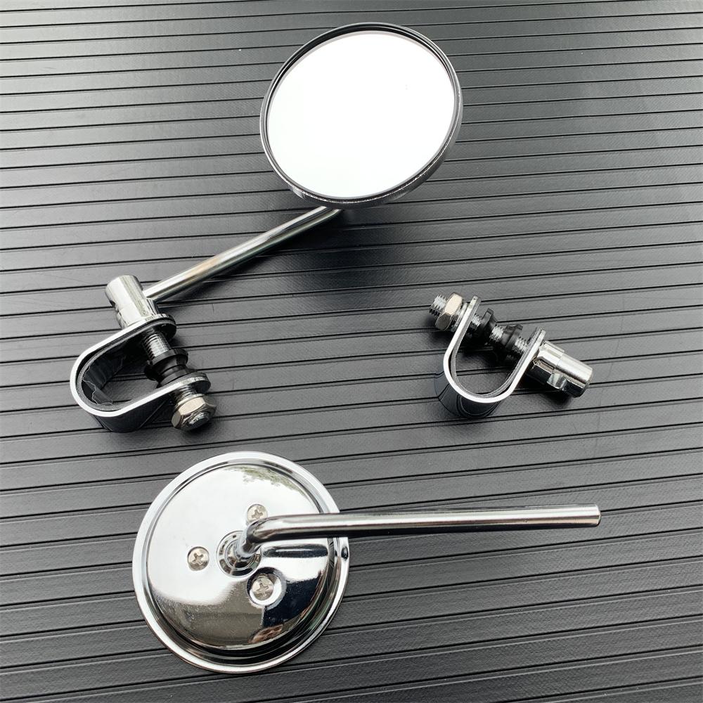 22-25 мм руль мотоцикла, зеркала заднего вида, круглые выпуклые клипсы в стиле ретро для Harley Honda Chopper Cruiser Cafe