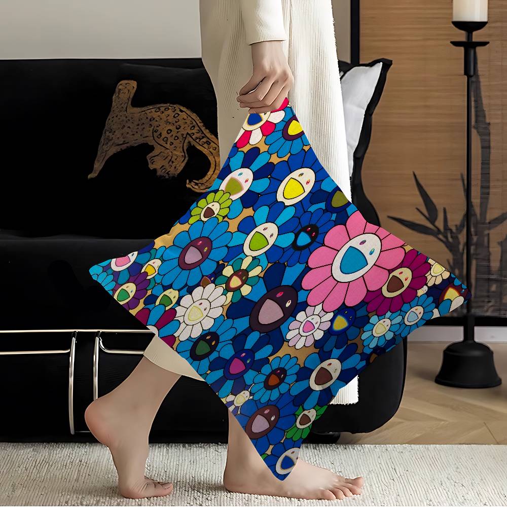 Чехол для подушки с рисунком 'Счастливый Дракон' от T-Takashi и M-Murakami, чехол для диванной подушки, украшение для дома, подарок детям