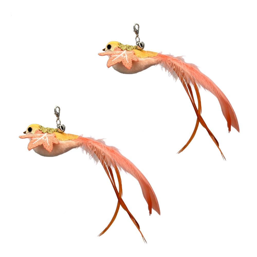 2 шт. Сменная насадка для дразнилки кошки Забавная палочка-игрушка для кошки Стержень Перо Птица Игрушка для домашних животных Принадлежности