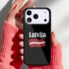 Чехол для телефона с гербом и флагом Латвии для iPhone 17 16 15 14 13 Pro Max Задняя крышка для 12 11 Pro Coque