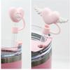 3D Heart-shaped Drinking Straw Dust Cap 10mm Straw Tips Cover Silicone Straw Plug  Cup Accessories