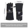 High-temperature and Fire-resistant Gloves Made of Cowhide with Kevlar Stitching. Heat Insulated and Bite-resistant Gloves.
