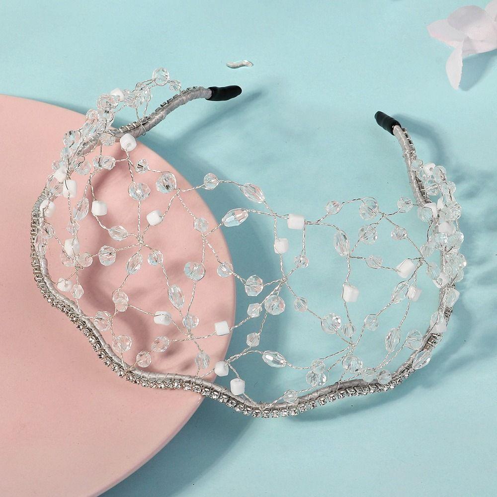Handmade Sparkling Rhinestone Tiara Wedding Headpieces Bride Hair Bands Birthday