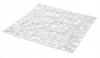 Anti-slip square bathroom mat 53x53cm, colorless