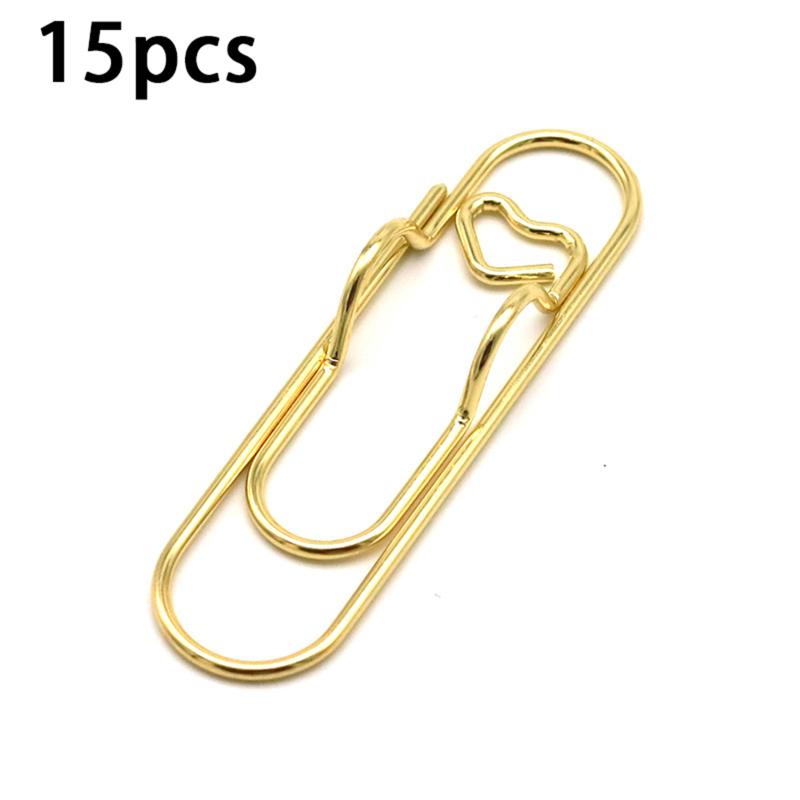 Photo Decorative Metal Binder Paper Clips Desk Office School Supplies Stationery