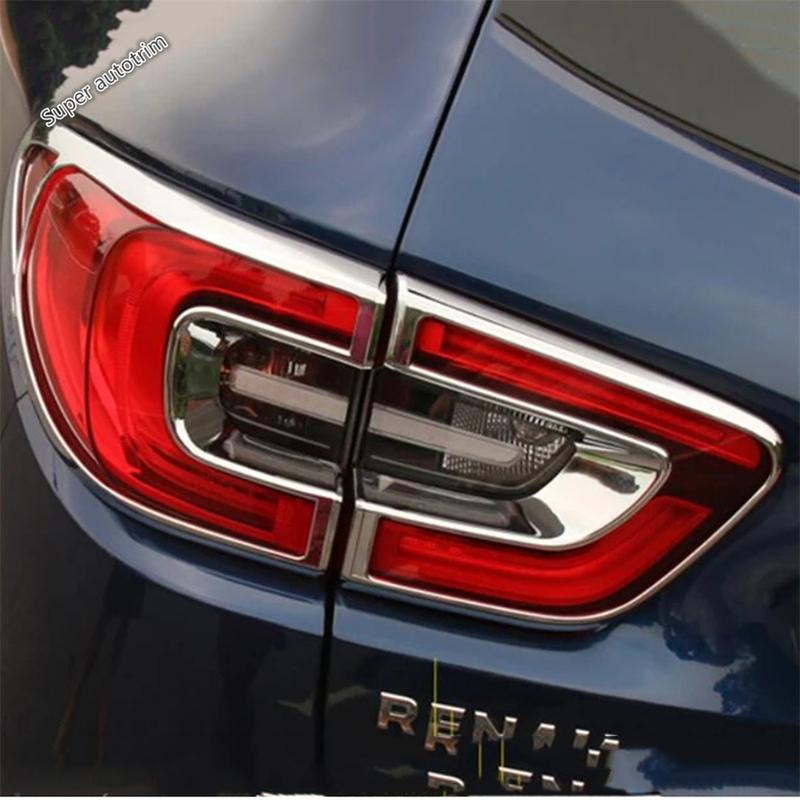 Rear Tail Lights Lamp Frame Eyebrow Decorative Sequ Cover Trim For Renault Kadjar 2016 - 2018 ABS Chrome Accessories Exterior