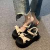 Fashion Women's Sandals Summer 2025 Chunky Heels For Woman Platform Sandals Korean Reviews Many Shoes White Small Heels Sandals Ladies