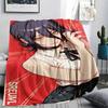 1Pc Chainsaw Man Print Flannel Blanket, High quality Comfortable for All Seasons, Home Decor, Warmth and Comfort, Perfect for Christmas Gifts