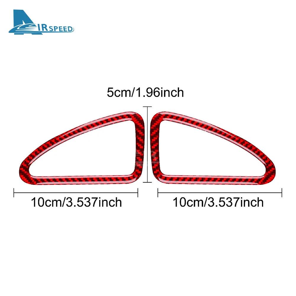 Real Soft Carbon Fiber Sticker For Porsche Cayenne 2003 2004 2005 2006 2007 2008 2009 2010 Demister Vent Interior Accessories