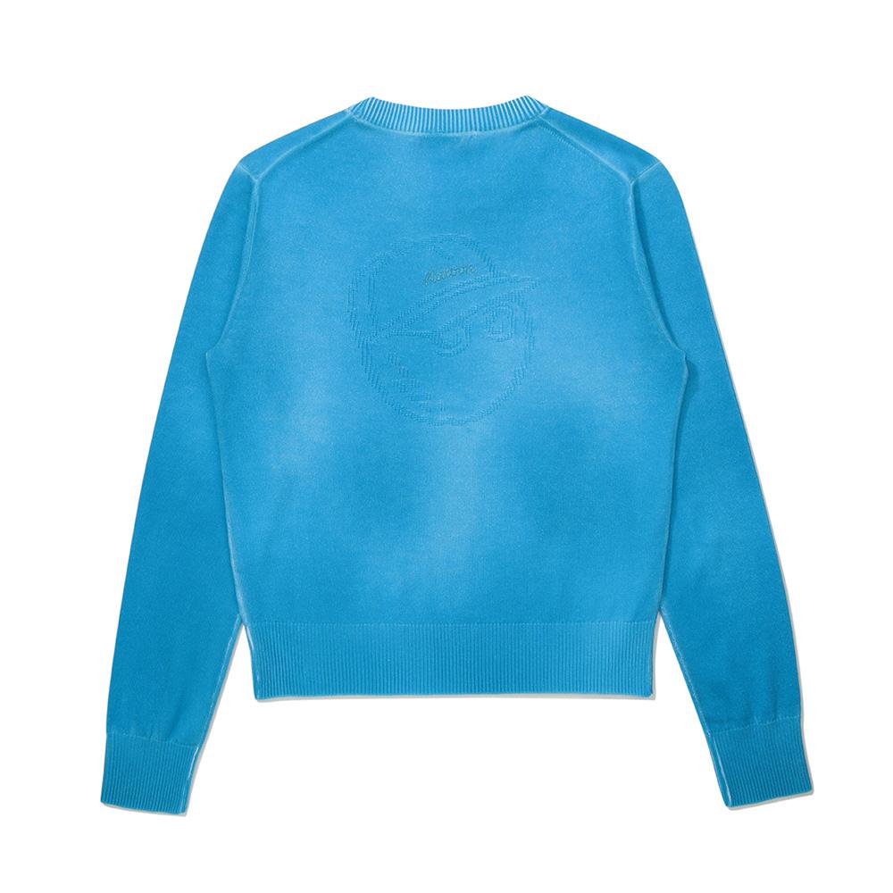 MALBON GOLF Women'S Dyed Dtp Round Knit Teal Blue (Woman)