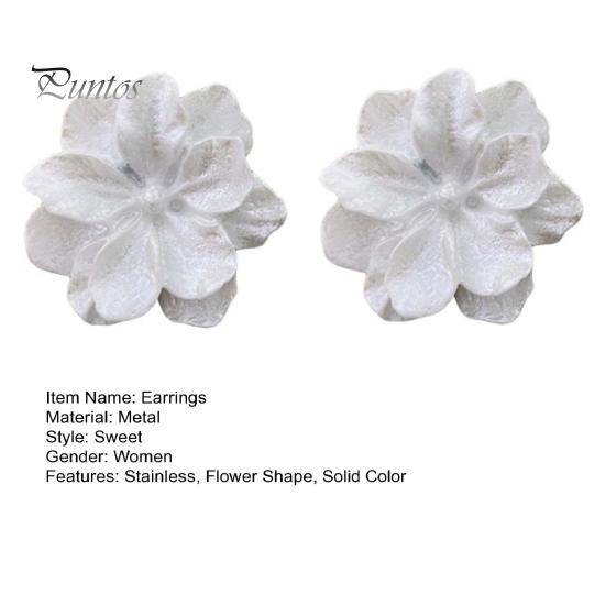 Женские серьги-гвоздики с цветами, антиаллергенные, антикоррозийные, легкие, изысканные, из нержавеющей стали, украшения для ушей, ювелирные изделия, женские серьги для выпускного вечера, вечерние вечеринки