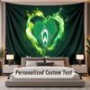 Custom Name Text Tapestry Werder Bremen FC Personalized Polyester Wall Tapestry For Bedroom And Room