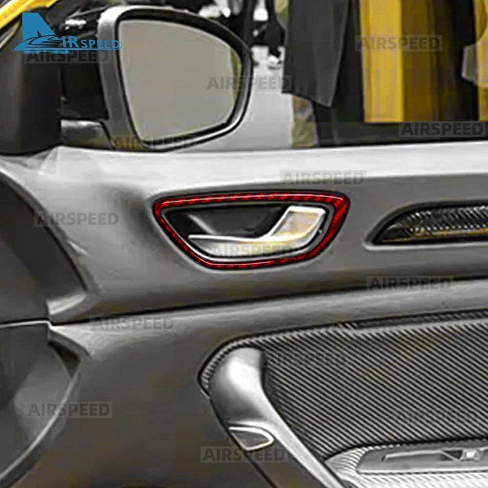 Soft Carbon Fiber Sticker For Renault Megane 4 2016 2017 2018 2019 2020 2021 2022 2023 2024 2025 Car Interior Door Handle Frame