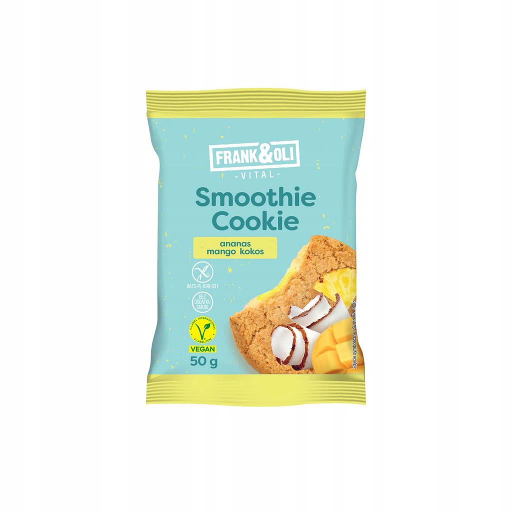 Smoothie Cookie Oatmeal Cookie Sugar-Free Gluten-Free Pineapple Mango Coconut 50G