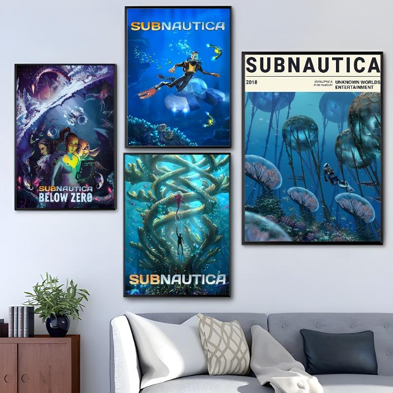 S-Subnauticas Игра Классические Винтажные Постеры Винтажный Декор Комнаты Домашний Бар Кафе Декор Скандинавский Домашний Декор