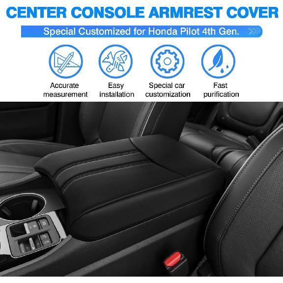 Autorder Крышка центральной консоли для -2025 2026 Honda Pilot/ 2024-2026 Ridgeline Passport Аксессуары Крышка подлокотника Защита от царапин Накладка на среднюю консоль