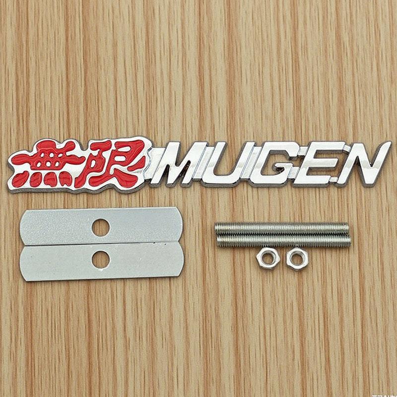 3D Металлические Буквы Логотип Mugen для Решетки Радиатора Автомобиля Наклейка на Задний Багажник Боковой Значок на Крыло для Автомобильных Аксессуаров Экстерьера