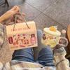 Высококачественная керамическая кружка с крышкой и ложкой, милая керамическая чашка для воды, домашняя чашка для девочек, офисная кофейная чашка