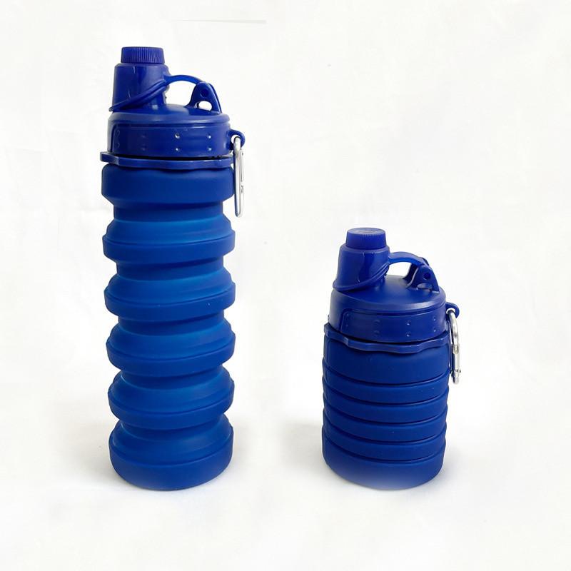 Складная и раздвижная силиконовая бутылка для воды для спорта на открытом воздухе, путешествий, портативная бутылка для воды, пищевая сжимаемая бутылка для воды