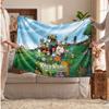 Plants vs. Zombie Personalized Flannel Blanket, Custom Printed Text Name, Warm Soft Blanket For Couch Bed