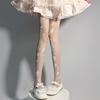 Printed Flower Stockings French Retro Lolita White Pantyhose Thin Dreamy Atmosphere Jacquard Bottoming Socks