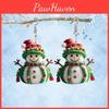 Themed Christmas Snowman Pattern Women Acrylic Earrings For Winter Holiday And