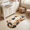 Non-Slip Cat-Shaped Area Rug Anti-fouling Cartoon Carpet Soft Home Decor Carpet  Bedrooms