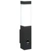 Outdoor Wall Lamp Black 10.5 x 6 x 33 cm Stainless Steel and Plastic