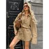 Fashion Women's Suit Cotton and Linen Long Sleeves Short Top Fashion Shorts 2025 Summer