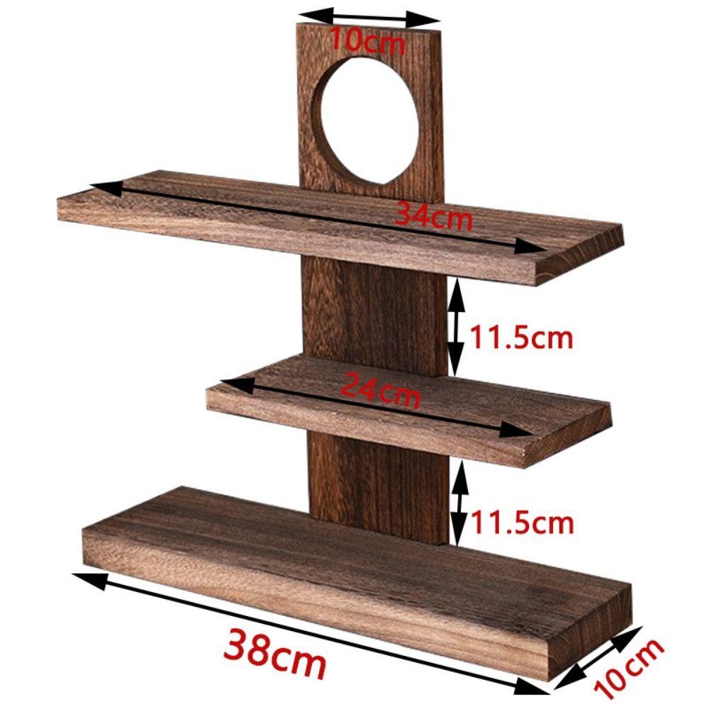 Antique Desktop Storage Shelf Chinese Style Tea Set Rack Retro Desk Shelves Home Decor