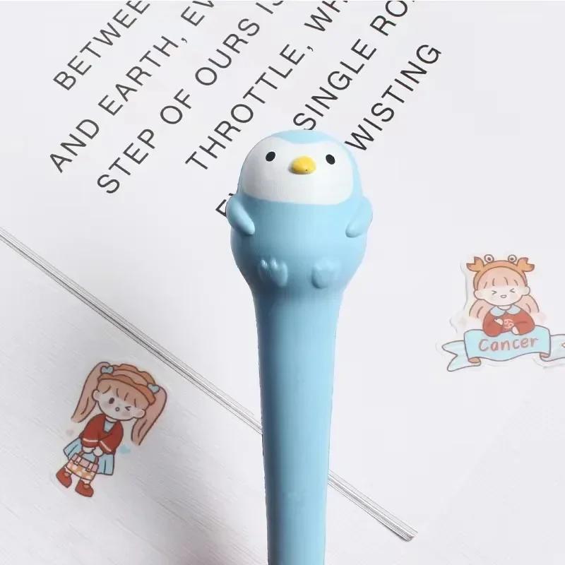 Cute Cartoon Fruit Animal Decompression Gel Pen Creative Fun Kid Soft Elastic Pinch Pen Student Stationery School Supplies
