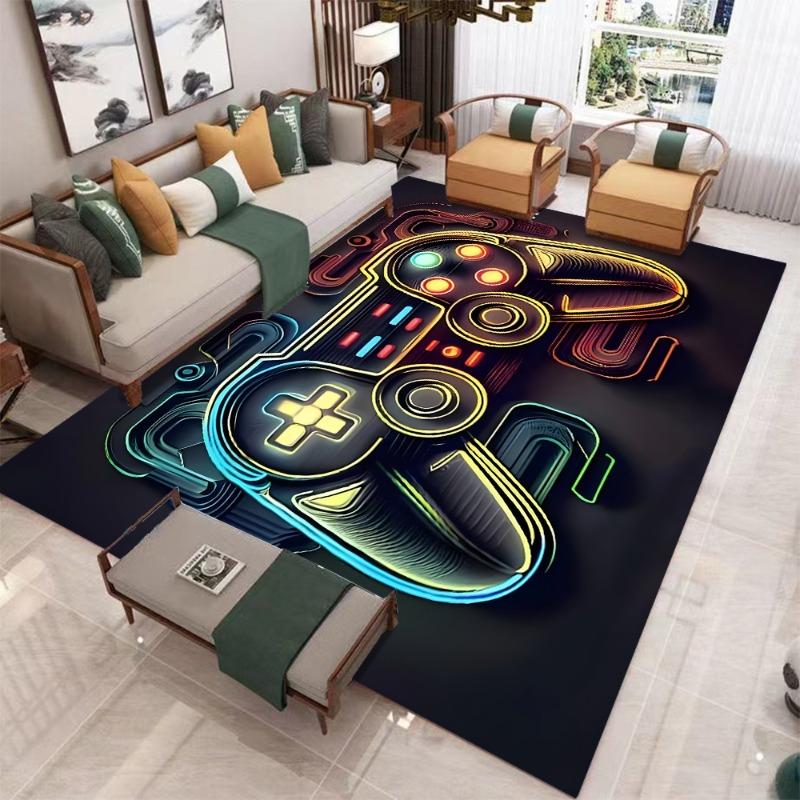 Soft Gamepad Rug Non slip Wear resistant Mat for Bedroom Gaming Corner Decoration Home Decoration Machine Wash Rug