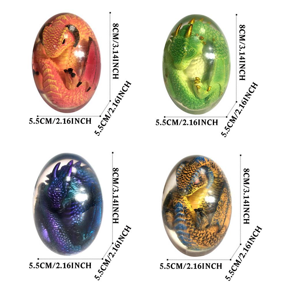 Saurs Dragon Eggs Glowing Resin Lava Saurs Egg Home Ornaments Collections and Gifts for Friends