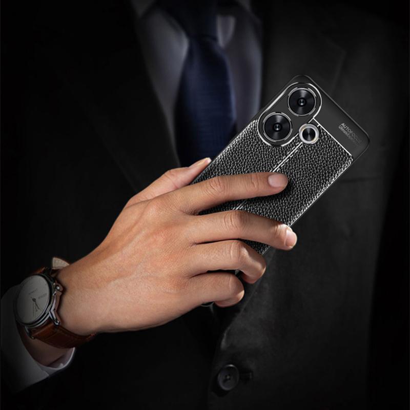 Для чехла Poco F6 Xiaomi Poco F6 Capas Роскошный бампер для телефона Задняя броня Противоударный ТПУ Мягкий кожаный чехол Poco F6 F 6 PocoF6