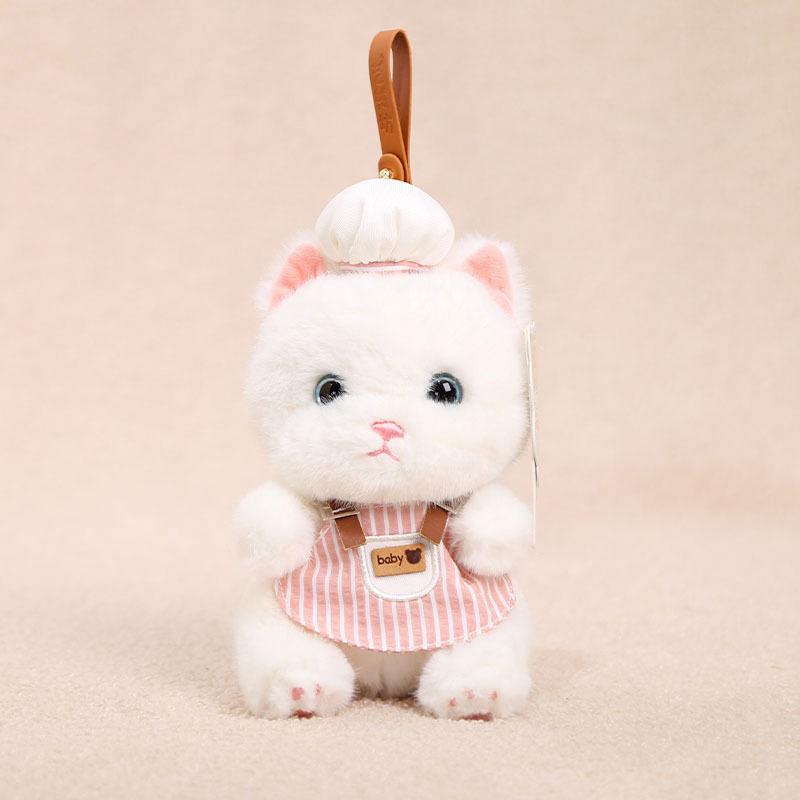 Yilong Embroidered Square Dessert Pack Cute Meow Cat Comfort Doll Children's Gift Bag Hanging Ornament PP Cotton Filling 11-30cm